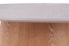 Cobble Oval Dining Table with Light Grey Top & Oak Base