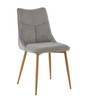 Cobble Dining Chair in Grey Fabric with Oak Coloured Legs