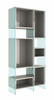 Oslo 2 Glossy Taupe Polyurethane & Glass Bookshelf