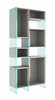 Oslo 1 Glossy Taupe Polyurethane & Glass Bookshelf