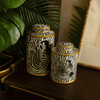 Zebra Porcelain Canisters Large & Small