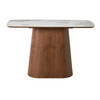 Pandora Console Table with Sintered Stone Top & Walnut Base
