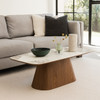 Pandora Coffee Table with Sintered Stone Top & Walnut Base