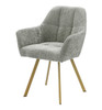 Leo Dining Chair with Dark Grey Fabric Upholstery