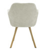 Leo Dining Chair with Beige Fabric Upholstery