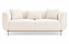 Kate 3 Seater Sofa in Creamy White Fabric Upholstery