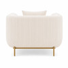 Kate 1 Seater in Creamy White Fabric Upholstery
