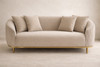 Emily 3 Seater Sofa with Fawn Fabric Upholstery