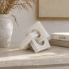 Square Peg Sculpture in Natural Stone - 17 x 18 x 15cm