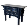 BF048 - 5 Drawer Console in High Gloss Dark Blue
