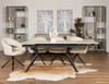 Trivoli Extension Dining Table with Sintered Stone Top with Trivoli Light Grey Chairs