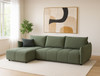 Madison Reversible Chaise Sofa Bed in Forest Green Fabric