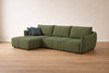 Madison Reversible Chaise Sofa Bed in Forest Green Fabric