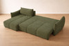 Madison Reversible Chaise Sofa Bed in Forest Green Fabric