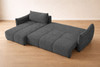 Madison Reversible Chaise Sofa Bed in Graphite Fabric