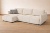 Madison Reversible Chaise Sofa Bed in Oatmeal Fabric