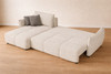 Madison Reversible Chaise Sofa Bed in Oatmeal Fabric