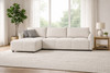 Madison Reversible Chaise Sofa Bed in Oatmeal Fabric