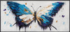 Butterfly Brilliance Hand Painted Canvas with Black Frame - 182.5 x 82.5 x 5.5cm