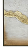 Earth's Movements Hand Painted Canvas with Walnut Frame - 142.5 x 72.5 x 4.5cm
