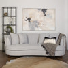 Elegance 3 Seater Sofa in Silver Grey Fabric