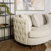 Elegance 3 Seater Sofa in Ivory Fabric
