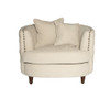 Elegance Armchair in Ivory Fabric