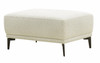 Coco Rectangular Ottoman with Beige Fabric Upholstery
