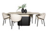 Exception Dining Table with 6 Elsa Beige Chairs