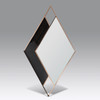 Rave Mirror with Gold Stainless Steel Frame & Ebony Decoration