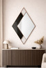 Rave Mirror with Gold Stainless Steel Frame & Ebony Decoration