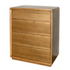 Denmark 4 Drawer Tallboy in Smoke Timber