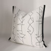 Angelina White & Black Printed Cushion with Premium Insert - 45 x 45cm