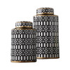 Intricate Ceramic Canisters (Tall & Short)