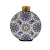 Bidhan Round Ceramic Canister in Blue, White & Gold