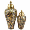 Akram Porcelain Jars in Black & Gold