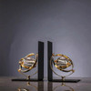 Atlas Pair of Bookends in Black & Gold
