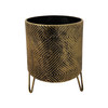Berton Large Metal Planter in Gold Finish