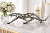 Leopard Running Mini Statue in Silver Finish - 34(W) x 9.5(D) x 9(H)cm