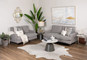 Mini Cloud 3+2 Sofa Upholstered in Warm Grey Fabric