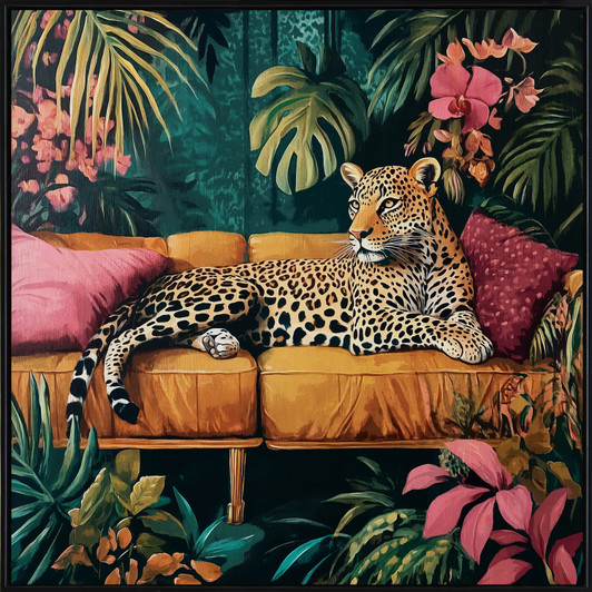 Relaxing I Print on Canvas with Black Frame - 82.5 x 82.5 x 4.5cm