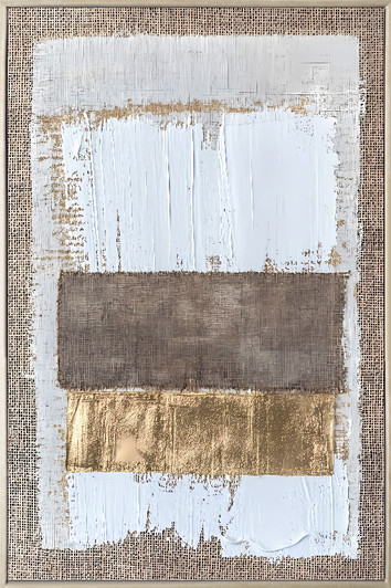 In Vogue I Hand Painted Canvas with Champagne Frame - 62 x 92 x 4cm