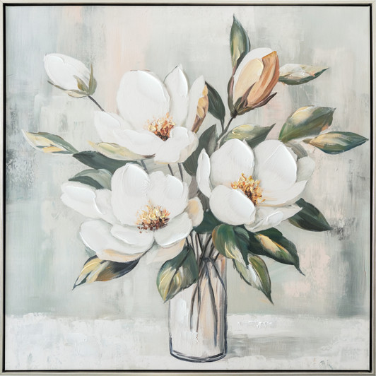 Arrangement in Vase II Print on Canvas - 82.5 x 82.5 x 4.5cm