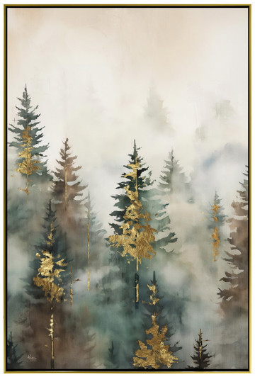 Pine Forest I Print on Canvas with Natural Frame - 82.5 x 122.5 x 4.5cm