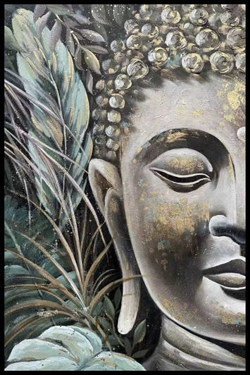 Peace Hand Painted Canvas with Black Frame - 82 x 122 x 4cm