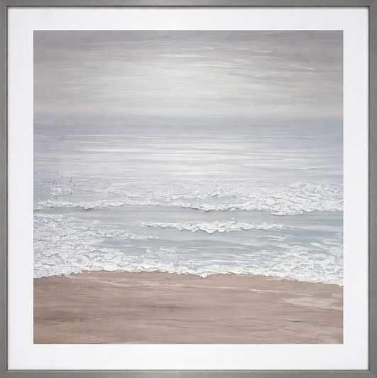 Moonlight Hand Painted Canvas with Grey Aluminium Frame - 100 x 100cm