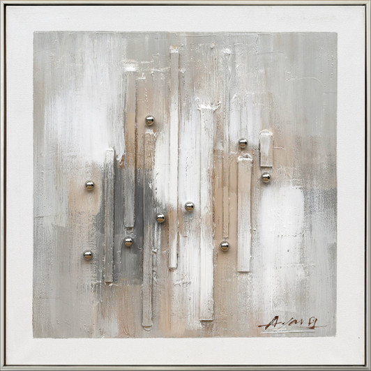 Finess I Hand Painted Canvas - 82.5 x 82.5 x 4.5cm