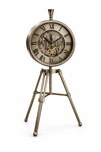 Go Time Metal Tripod Clock - 50 x 54cm