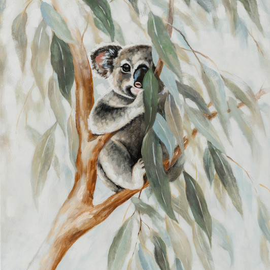 Taking it Easy Print on Canvas with Hand Painted Detail - 80 x 80 x 3.5cm