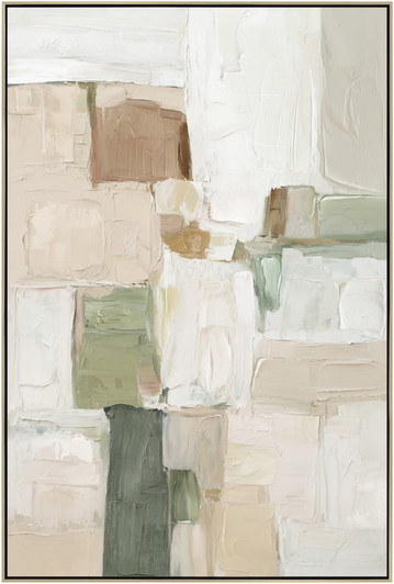 Fits Together I Print on Canvas with Bleached Natural Frame - 82.5 x 122.5 x 4.5cm